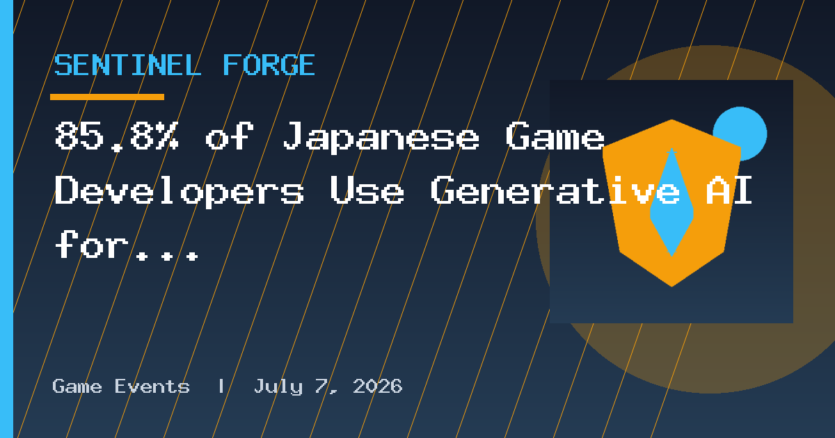 85.8% of Japanese Game Developers Use Generative AI for Work... CESA's First