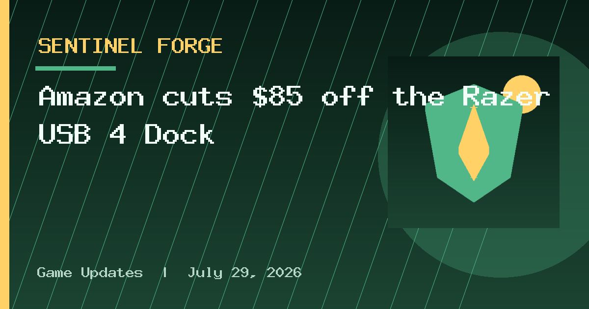 Amazon cuts $85 off the Razer USB 4 Dock