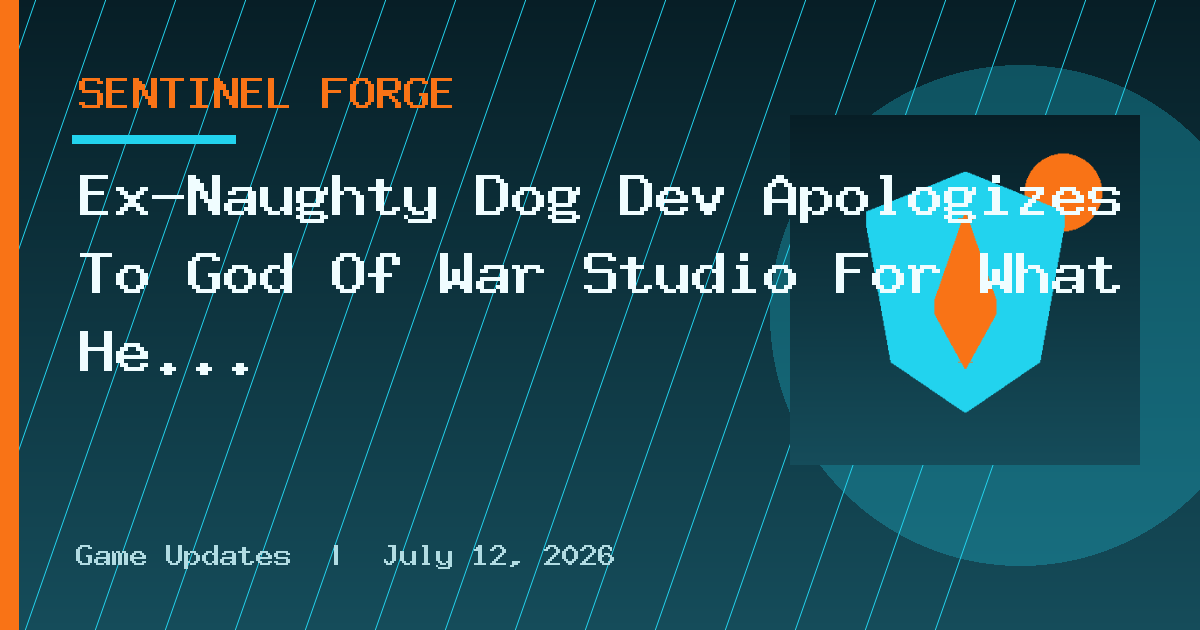 Ex-Naughty Dog Dev Apologizes To God Of War Studio For What He Said About