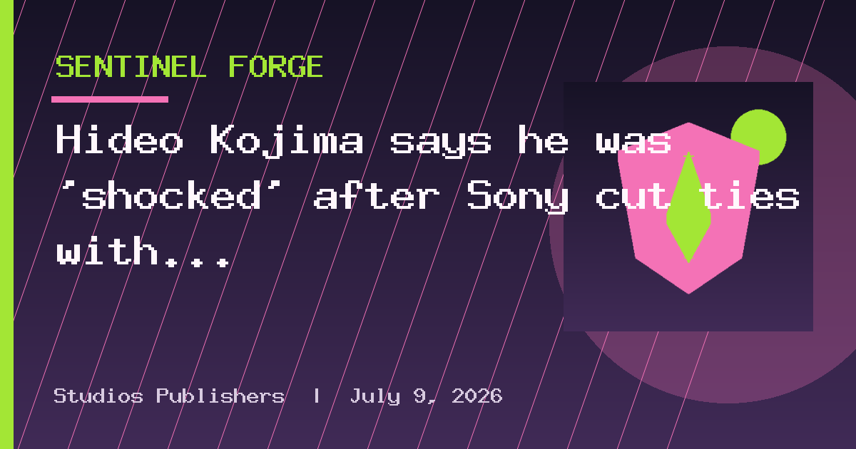 Hideo Kojima says he was 'shocked' after Sony cut ties with Physint