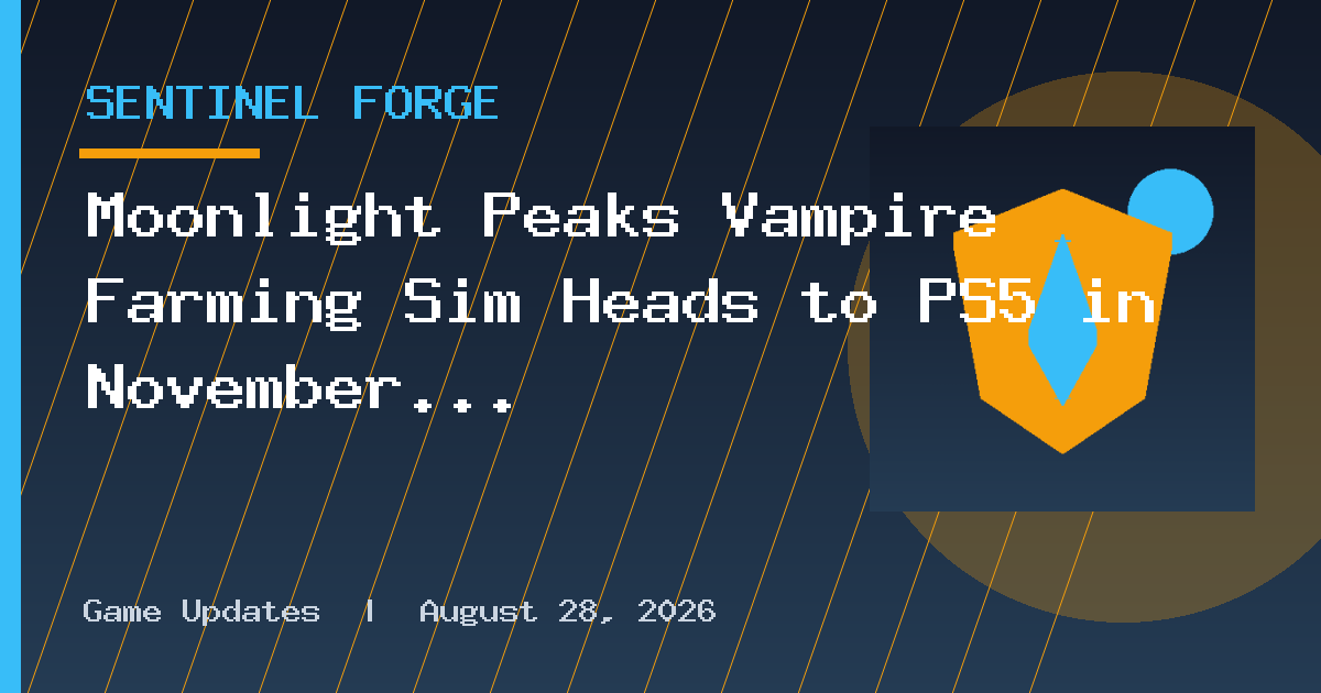 Moonlight Peaks Vampire Farming Sim Heads to PS5 in November