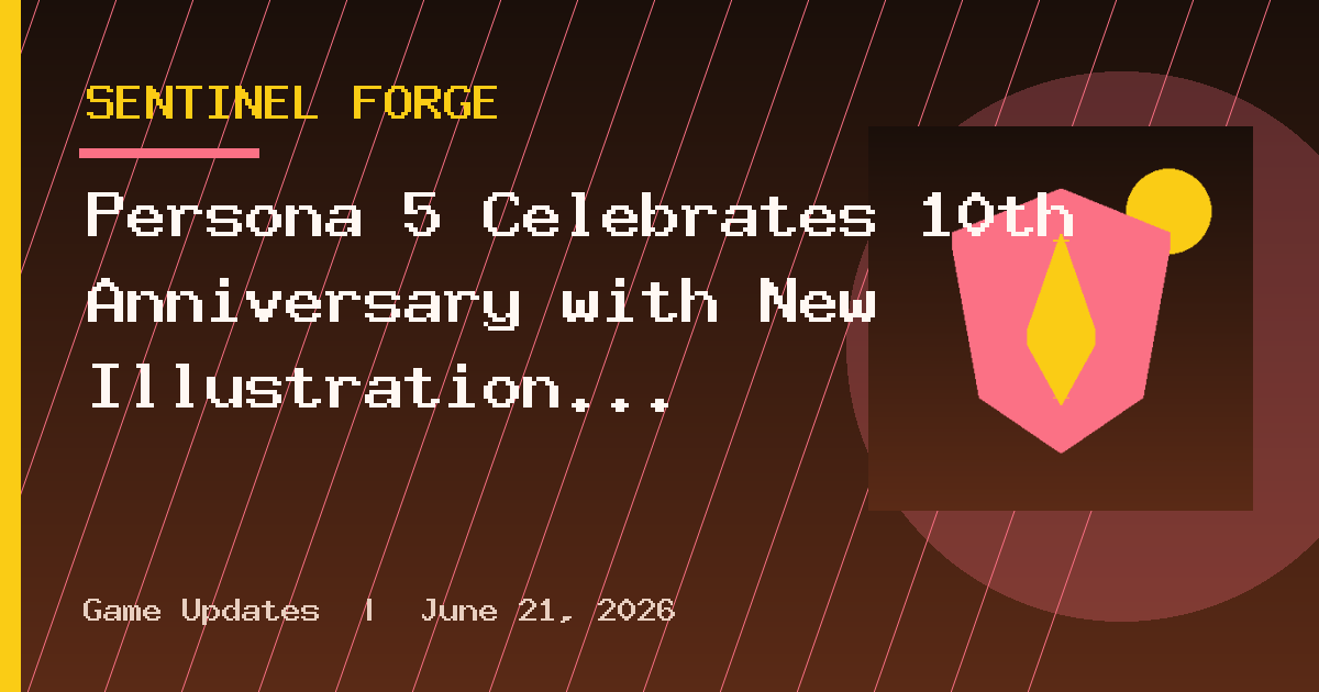 Persona 5 Celebrates 10th Anniversary with New Illustration