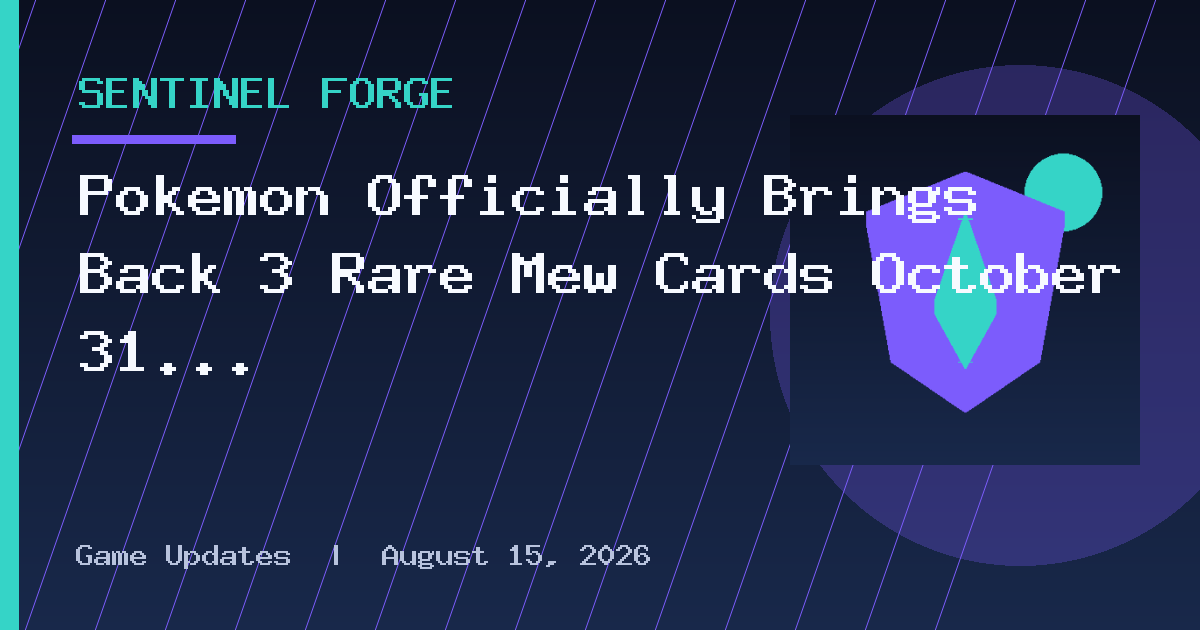 Pokémon Officially Brings Back 3 Rare Mew Cards October 31