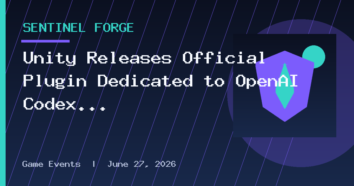 Unity Releases Official Plugin Dedicated to OpenAI Codex